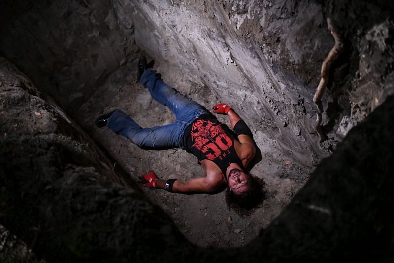 AJ Styles moments before getting buried
